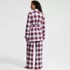 Women's Waffle 3 Piece Pajama Set - Tank Pants and Cardigan Robe, Back