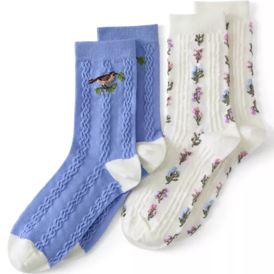 Women's Novelty Crew Socks 2 Pack - primary