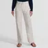 Women's High Rise 5 Pocket Wide Leg Chino Oxford Stripe Pants, Front