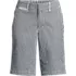 Women's Elastic Back Classic 12" Chino Oxford Stripe Shorts, Front