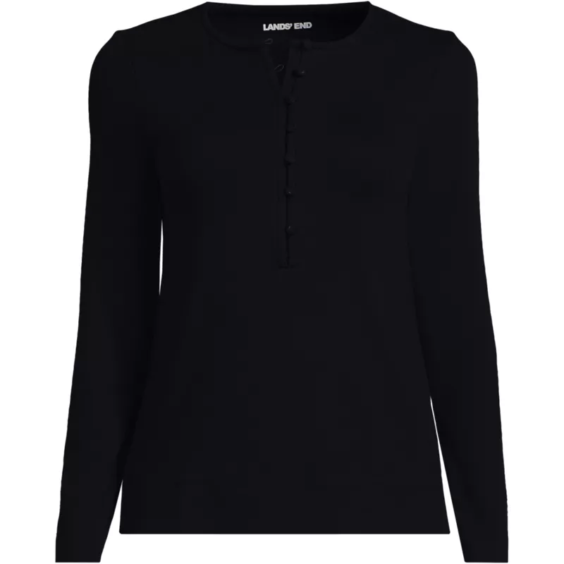 Women's Long Sleeve Polished Essentials Henley, Front
