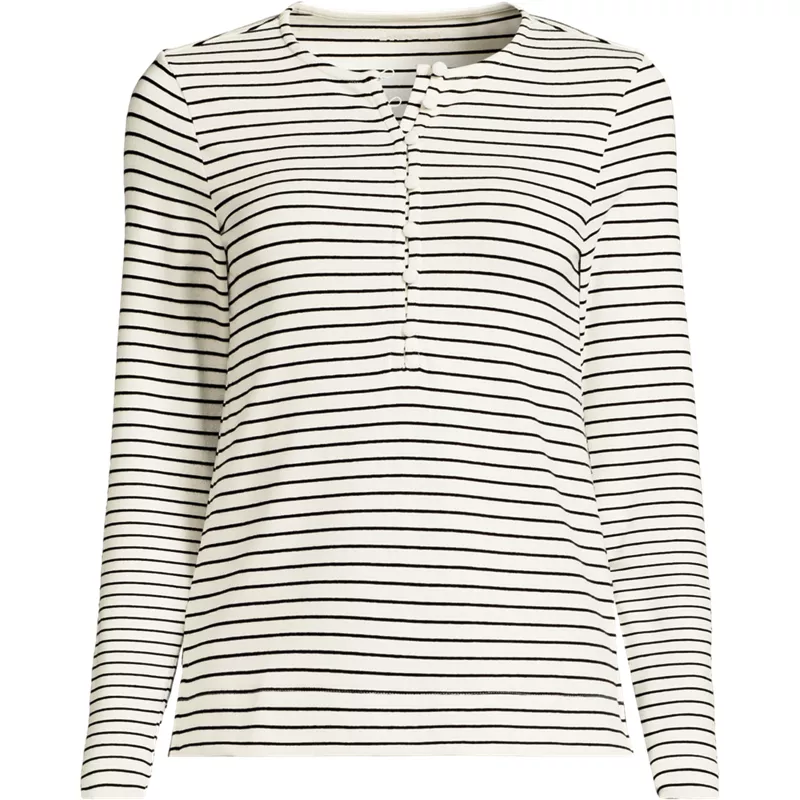 Women's Long Sleeve Polished Essentials Henley, Front