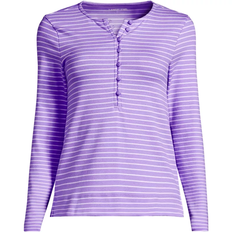 Women's Long Sleeve Polished Essentials Henley, Front