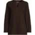 Women's Petite Long Sleeve Polished Essentials Notch Neck Tunic Top, Front