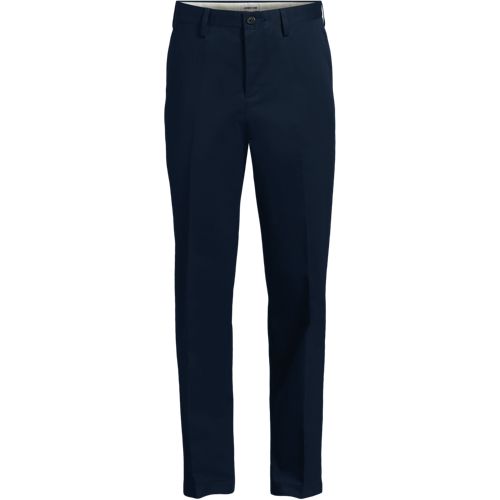 Non-iron Chinos, Flat front, Traditional Fit, Men, size: 33 34, regular, Blue, by Lands' End
