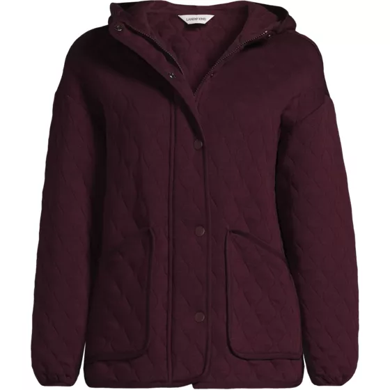 Women's RainDefense Knit Quilted Hooded Full Zip Jacket - primary