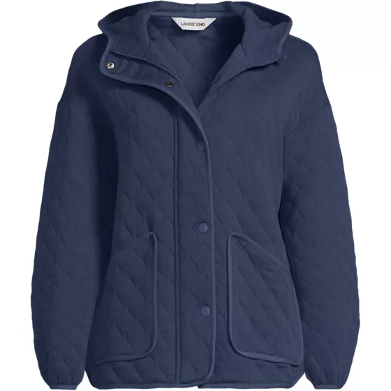 Women's RainDefense Knit Quilted Hooded Full Zip Jacket - primary