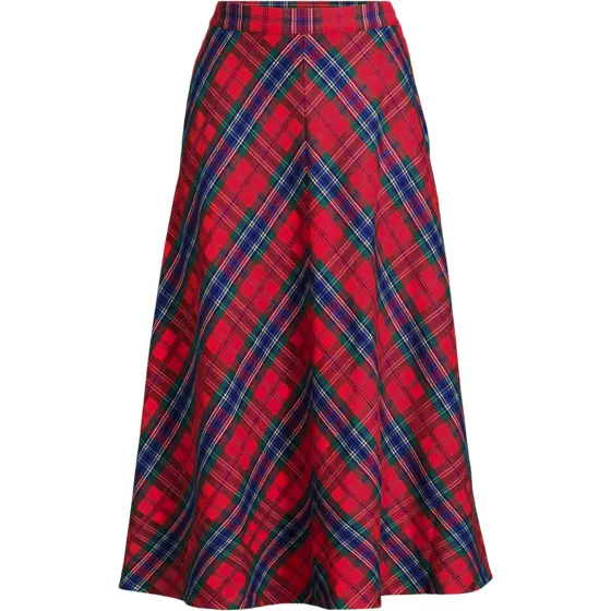 Women's Brushed Flannel Midi Skirt - primary