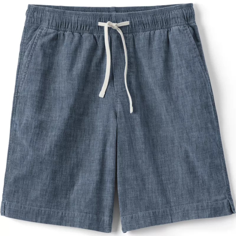 Men's Big 9" Chambray Pull On Deck Short, alternative image