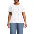 Women's Plus Size Relaxed Supima Cotton Embroidered Crew Neck T-Shirt, Front