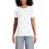 Women's Relaxed Supima Cotton Embroidered Crew Neck T-Shirt, Front