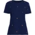 Women's Relaxed Supima Cotton Embroidered Crew Neck T-Shirt, Front