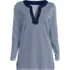 Womens SunShade UPF50 Quickdry Long Sleeve Notched Collar Tunic Swim Cover-up, Front