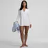 Womens SunShade UPF50 Quickdry Long Sleeve Notched Collar Tunic Swim Cover-up, alternative image