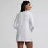 Womens SunShade UPF50 Quickdry Long Sleeve Notched Collar Tunic Swim Cover-up, Back