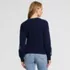 Women's Cotton Placed Jacquard Cardigan Sweater, Back