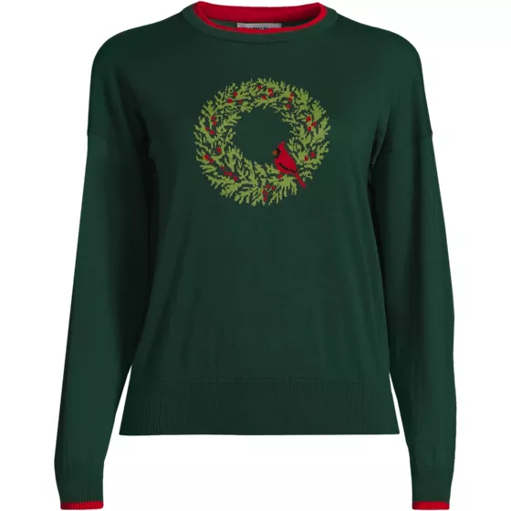 Women's Drifter Lite Double Trim Jacquard Crew Sweater - primary