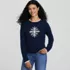 Women's Drifter Lite Double Trim Jacquard Crew Sweater, Front
