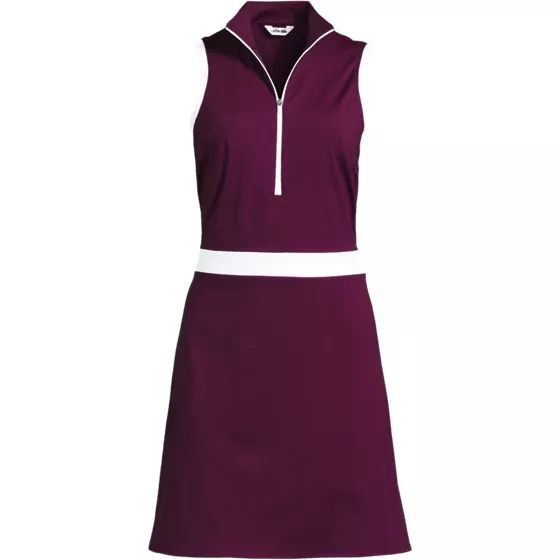 Women's Sleeveless Quarter Zip Dress - primary