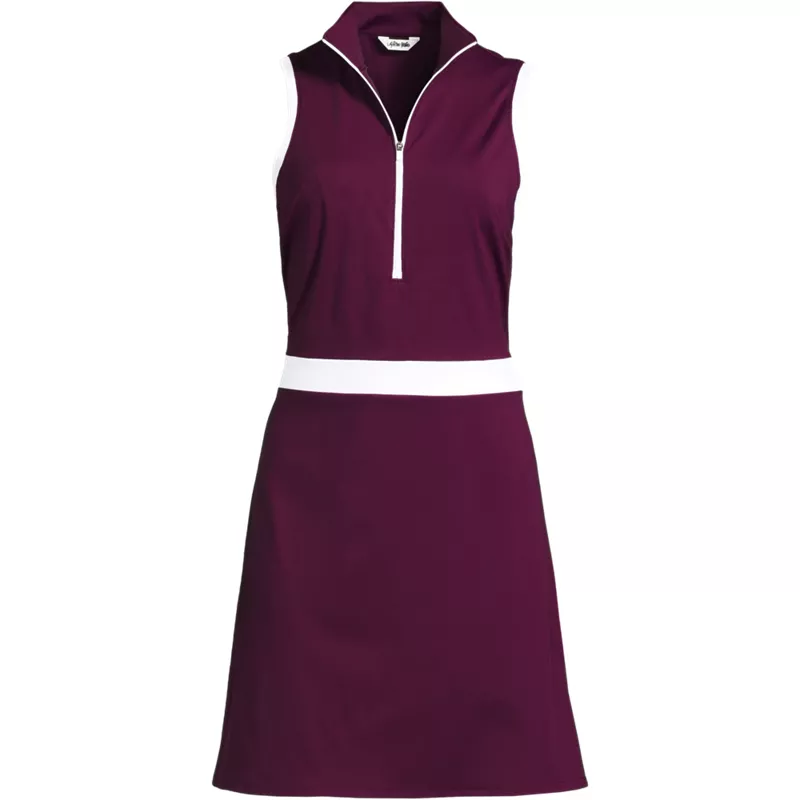 Women's Sleeveless Quarter Zip Dress, Front