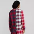 Women's Tall Long Sleeve Flannel Patchwork Pajama Top, Back