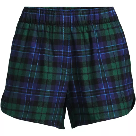 Women's Plus Size Flannel Sleep Shorts - primary