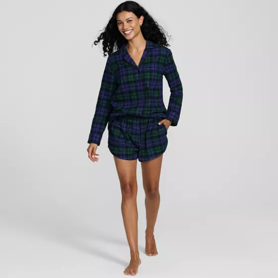 Women's Flannel Sleep Shorts - primary