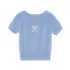 Girls Short Sleeve Fitted Sweater, alternative image
