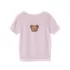 Girls Short Sleeve Fitted Sweater, alternative image