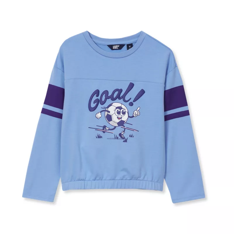 Girls Long Sleeve Varisty Top, alternative image
