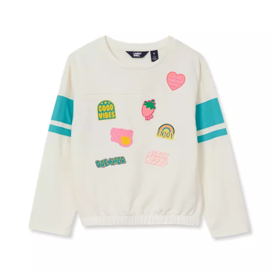 Girls Long Sleeve Varisty Top - primary