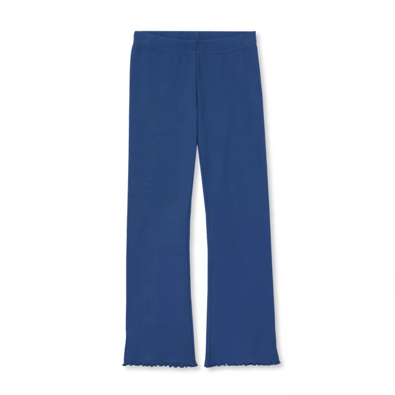 Girls Ribbed Knit Flare Leggings, alternative image