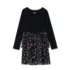 Girls Long Sleeve Ribbed Tiered Dress, alternative image