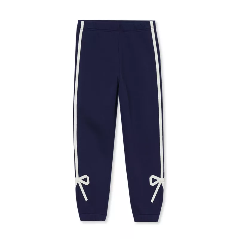 Girls Fleece Bow Joggers, alternative image