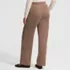 Women's Petite Sport Knit Jacquard High Rise Relaxed Straight Leg Pants, Back