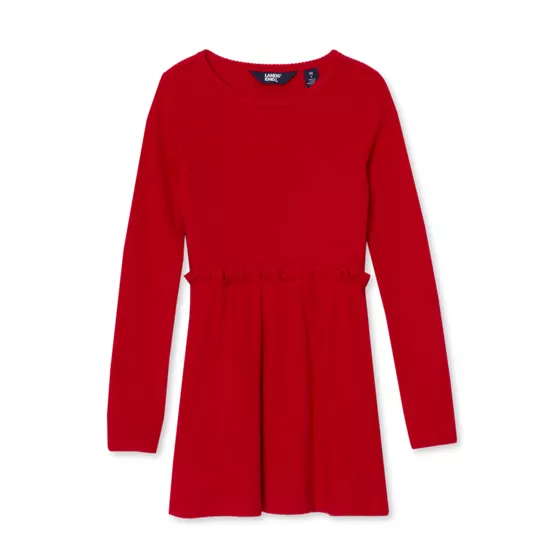 Girls Plus Long Sleeve Rib Knit Tunic - primary