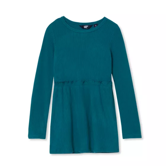 Girls Long Sleeve Rib Knit Tunic - primary