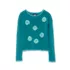 Girls Long Sleeve Crochet Rosette Sweater, alternative image