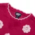 Girls Long Sleeve Crochet Rosette Sweater, alternative image