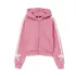 Girls Fleece Hooded Zip Up Bow Sweatshirt, alternative image