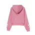 Girls Fleece Hooded Zip Up Bow Sweatshirt, alternative image