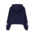 Girls Fleece Hooded Zip Up Bow Sweatshirt, alternative image