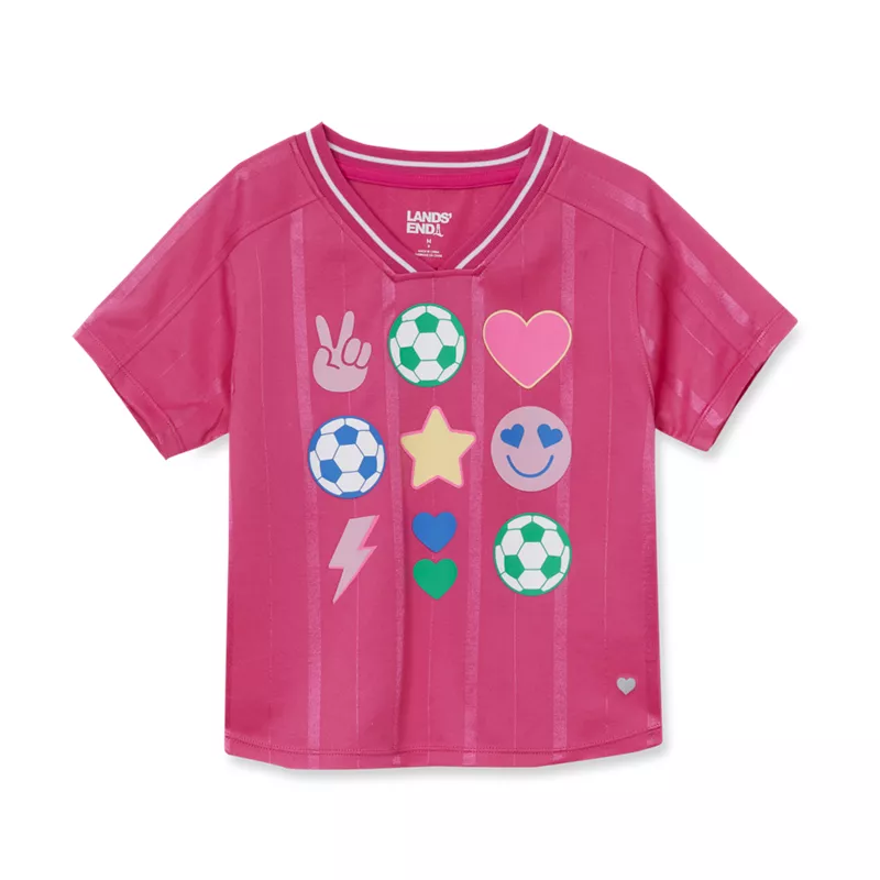 Girls Short Sleeve Soccer Jersey Top, alternative image