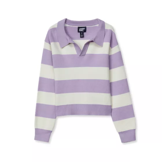 Girls Long Sleeve Rugby Sweater - primary