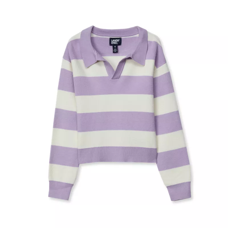 Girls Long Sleeve Rugby Sweater, alternative image