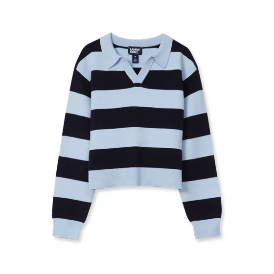 Girls Long Sleeve Rugby Sweater - primary