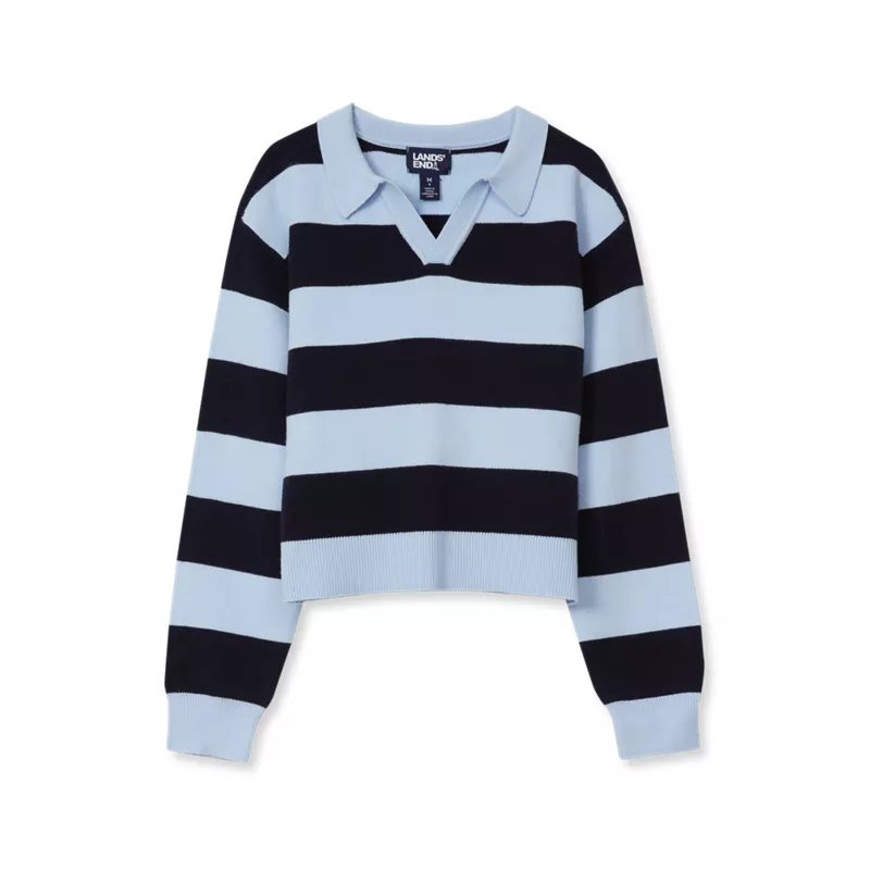 Girls Long Sleeve Rugby Sweater, alternative image
