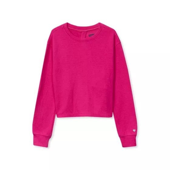 Girls Long Sleeve Twist Back Active Top - primary
