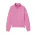 Girls Long Sleeve Double Knit Quarter Zip, alternative image