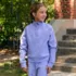 Girls Long Sleeve Double Knit Quarter Zip, alternative image